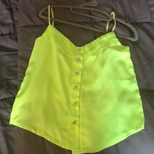 Tennis ball color/ neon yellow color tops